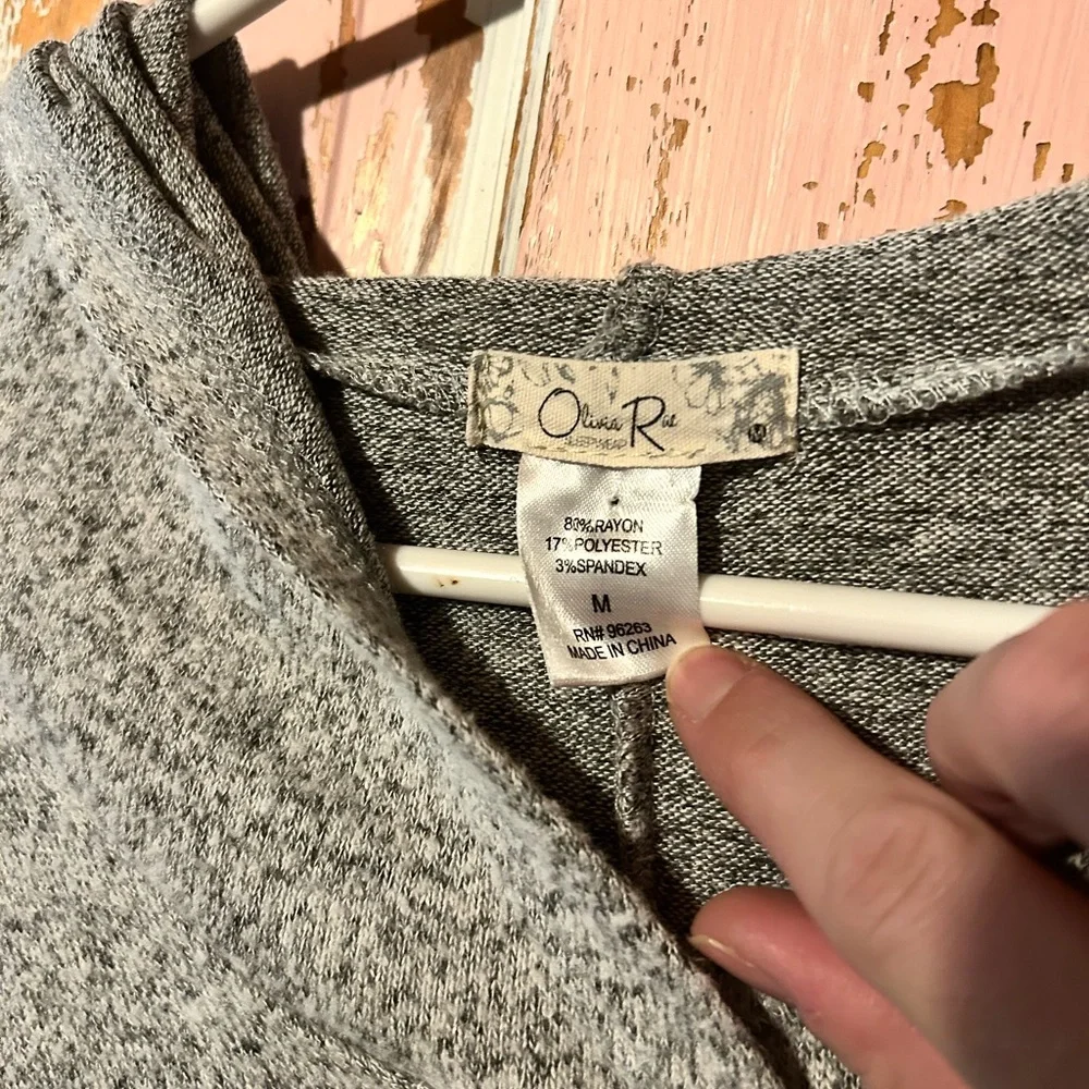 Olivia Rae Gray Hooded Pullover Sweatshirt